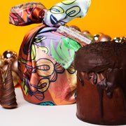 Colorful chocolate panettone for holidays